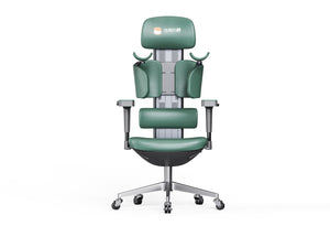 Green lumoo chair a white background